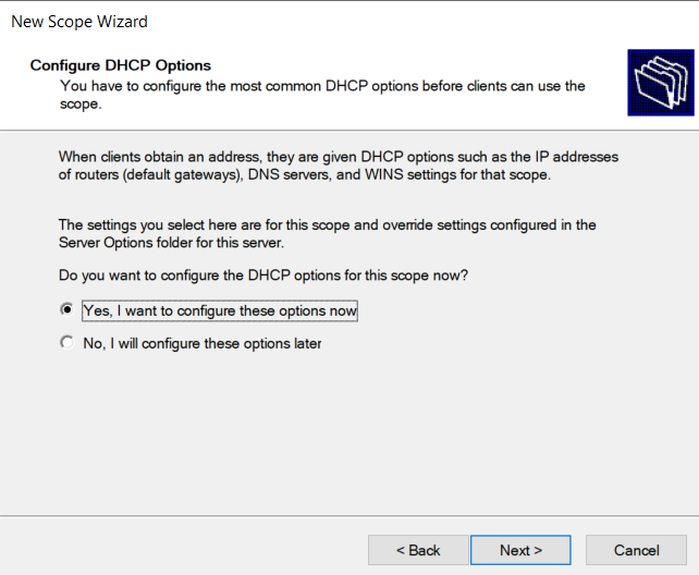 dhcp options