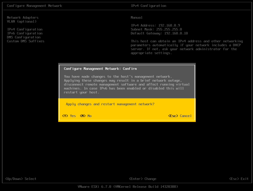 Host Network restart