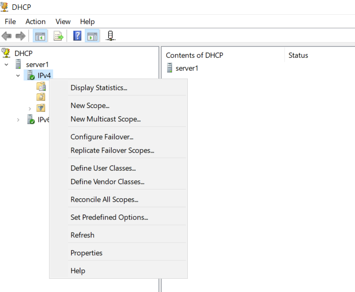 dhcp scope