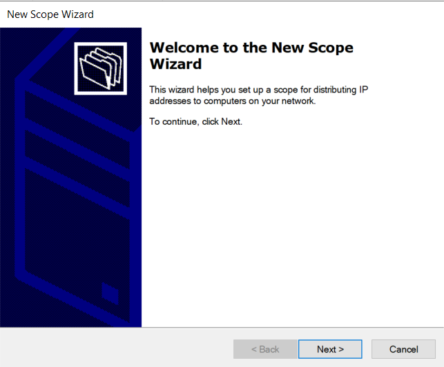 configure dhcp wizard