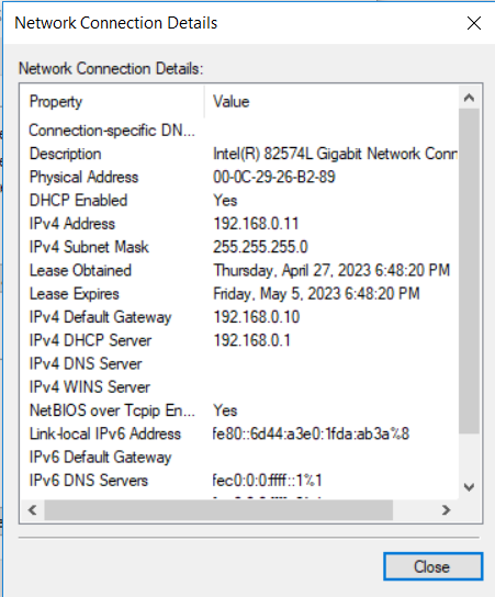 dhcp workstation ip