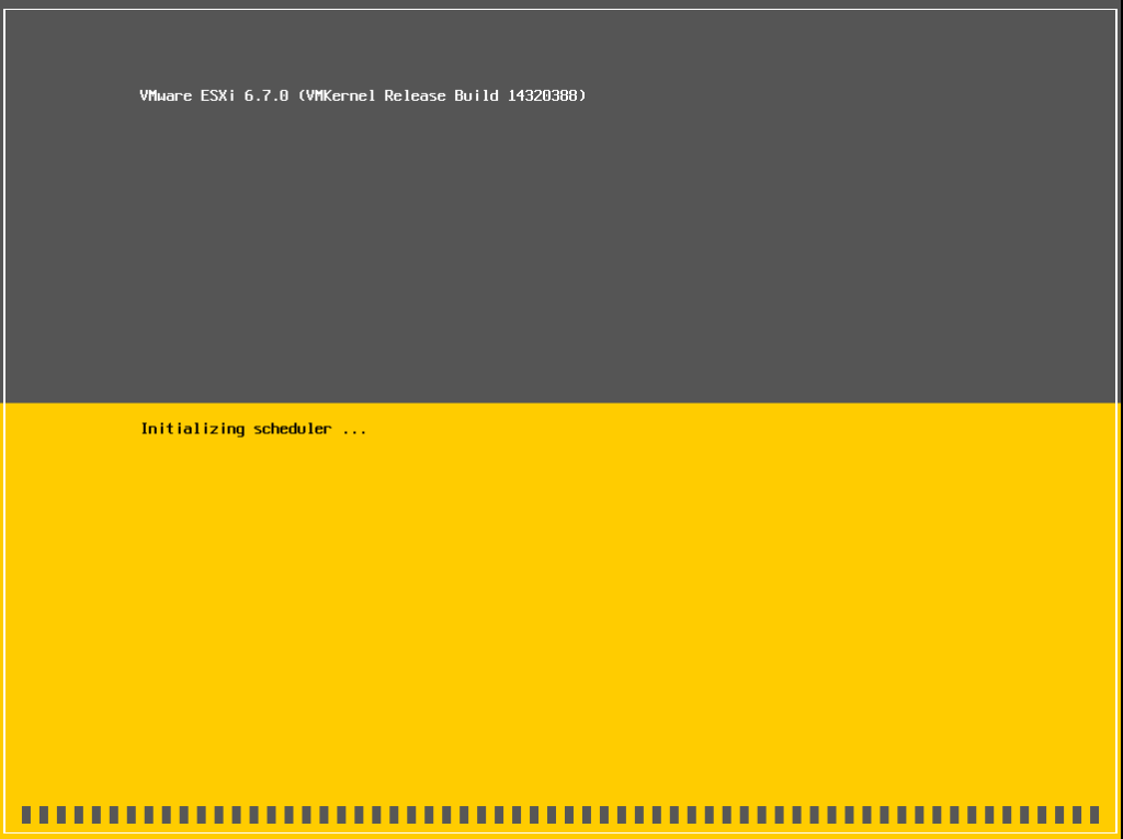 ESXi setup initializing